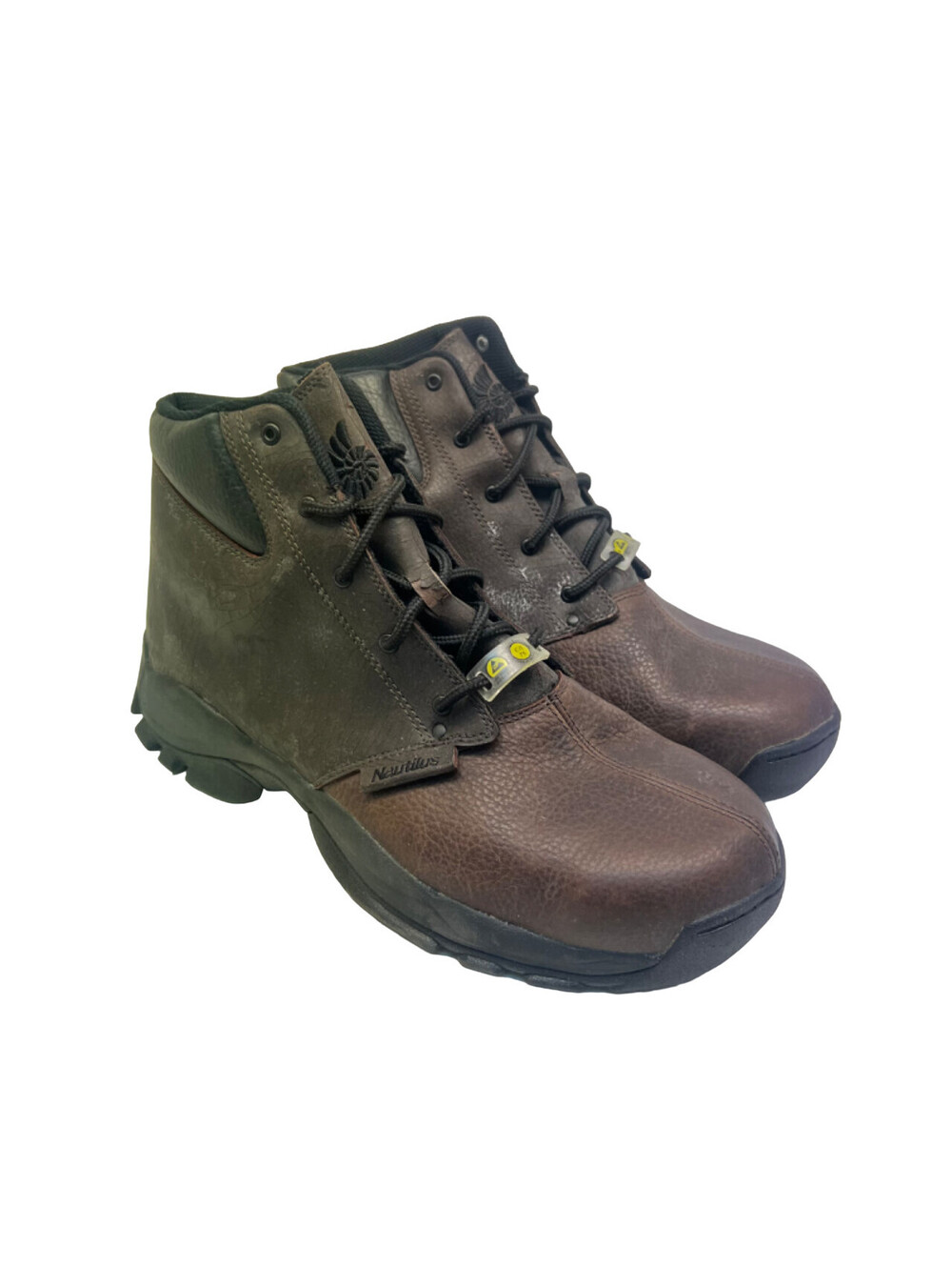 Nautilus Men's 6” Safety Toe Work Boots N1505 Brown Leather Size 12M